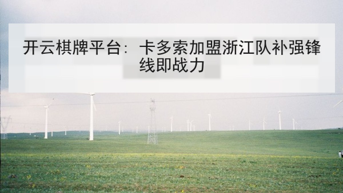 开云棋牌平台: 卡多索加盟浙江队补强锋线即战力 开云棋牌平台: 卡多索加盟浙江队补强锋线即战力